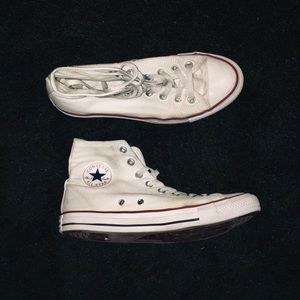 CONVERSE white high top all stars!!